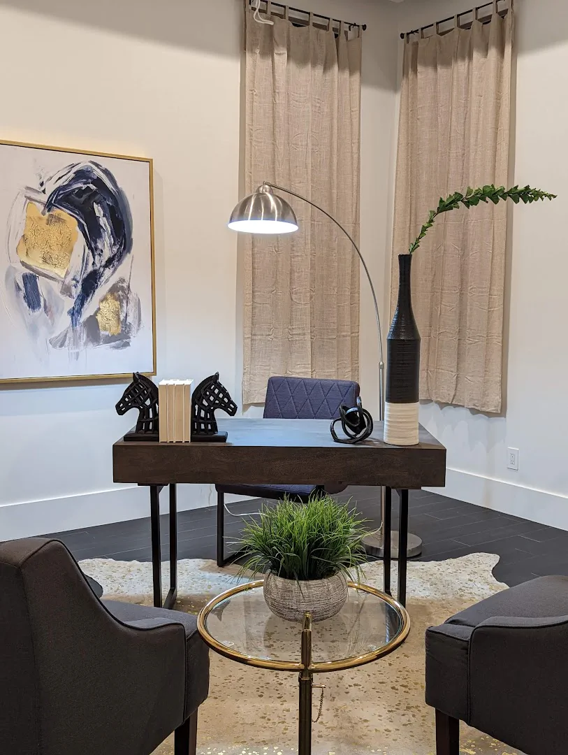 Modern contemporary office setup for professional home staging in Las Vegas